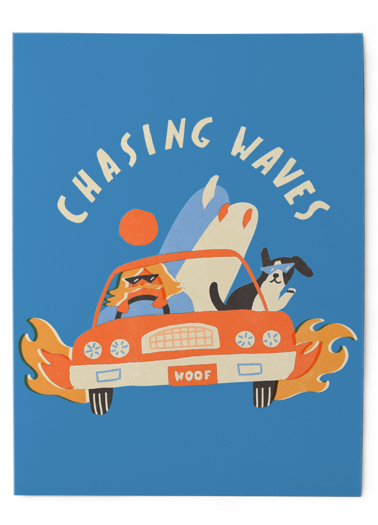 Chasing Waves - Art Print