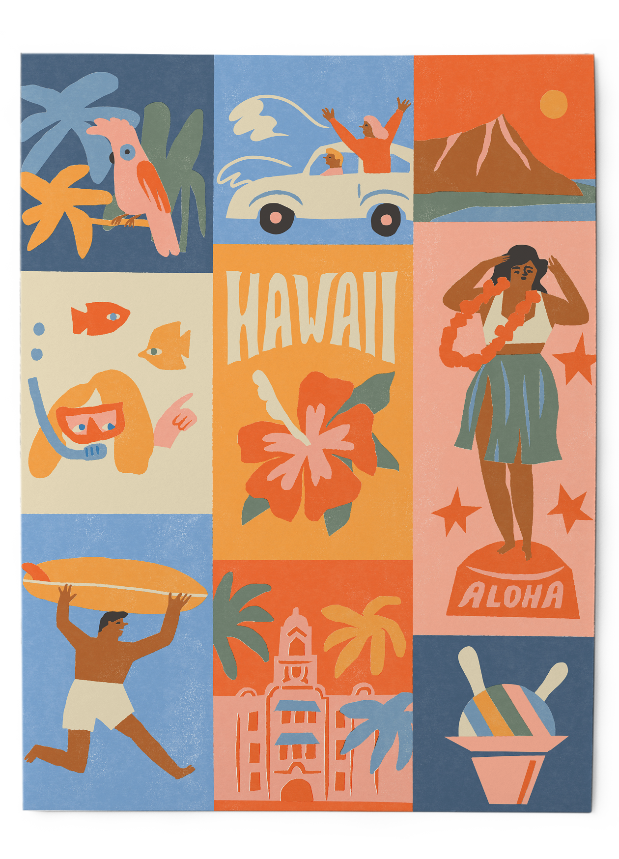 Panggilan Hawaii - Cetakan seni