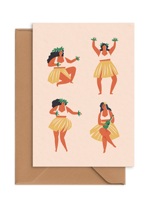 Hula dancers - Card
