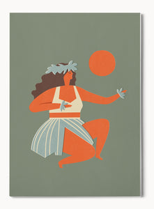 Hula girl - Card