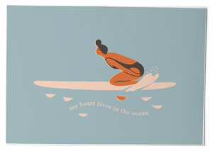 My heart lives in the ocean - Art print