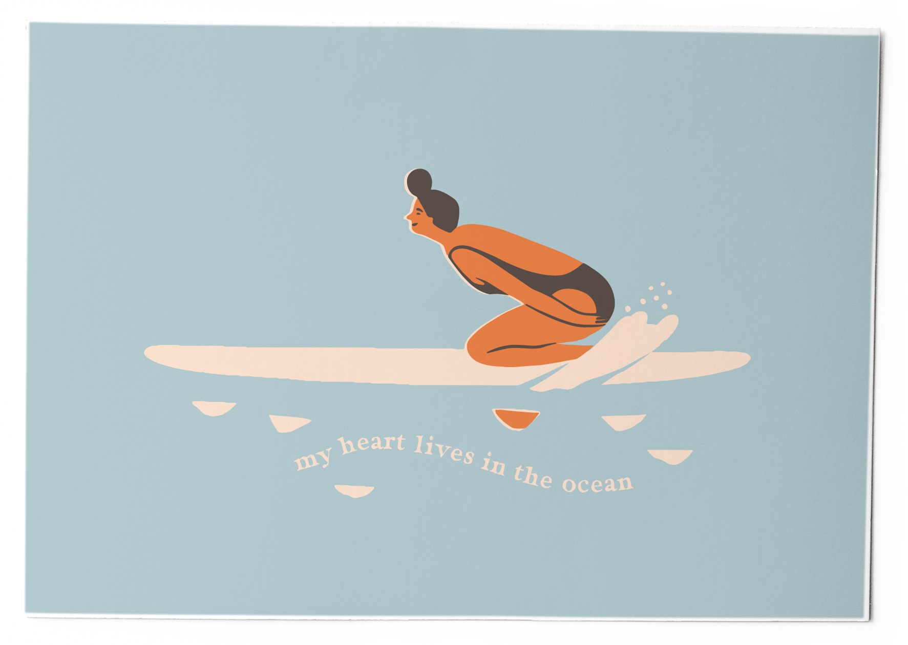 My heart lives in the ocean - Card