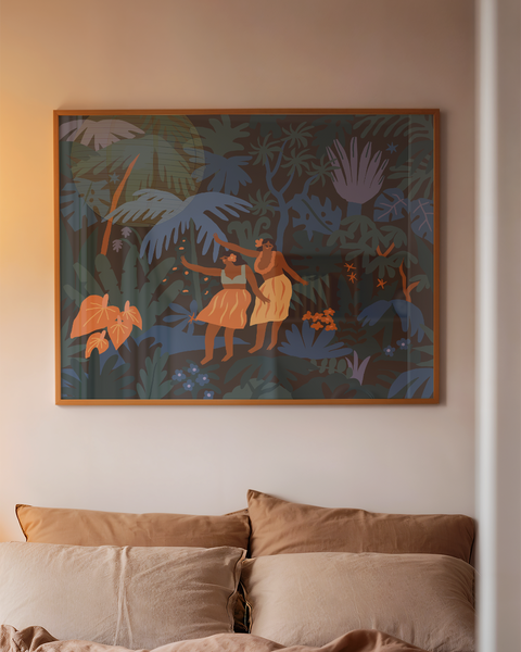 Night Jungle Dancers - Art Print
