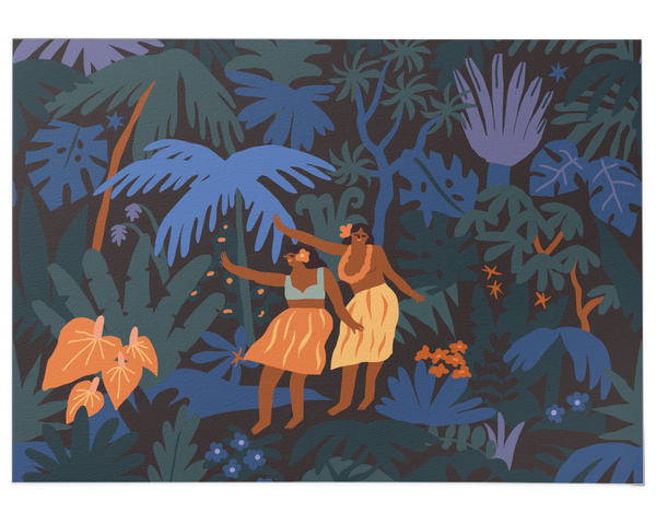 Night Jungle Dancers - Art Print