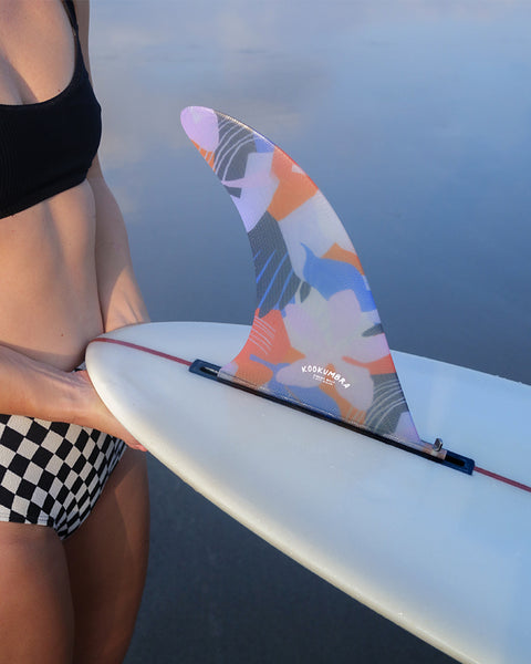 All round Fin 9.5 -  Hawaiian flower