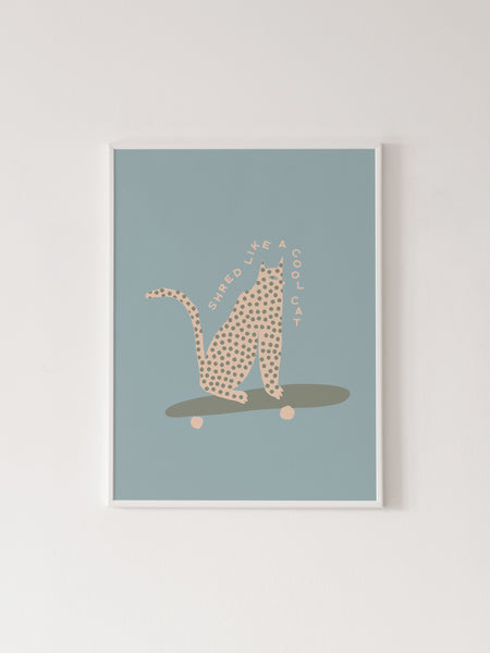 Shred like a cool cat - Art Print