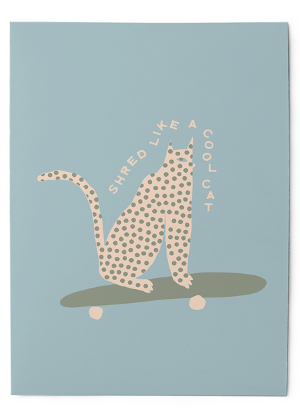 Shred like a cool cat - Art Print