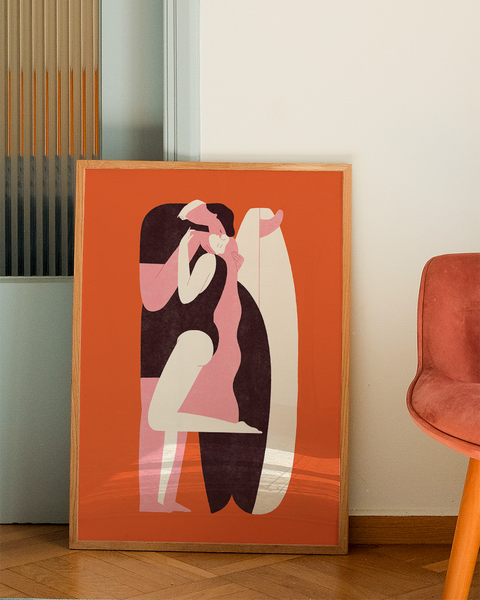The kiss - Art Print