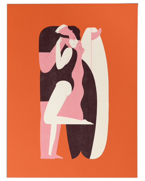 The kiss - Art Print