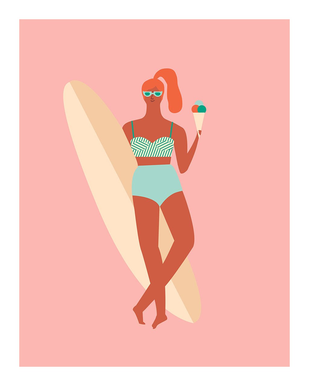 Beach girl - Art Print