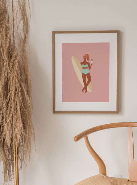 Beach girl - Art Print