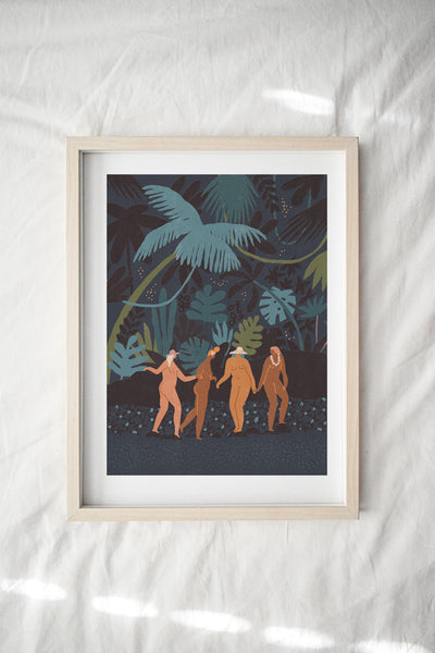 Midnight walk - Art Print