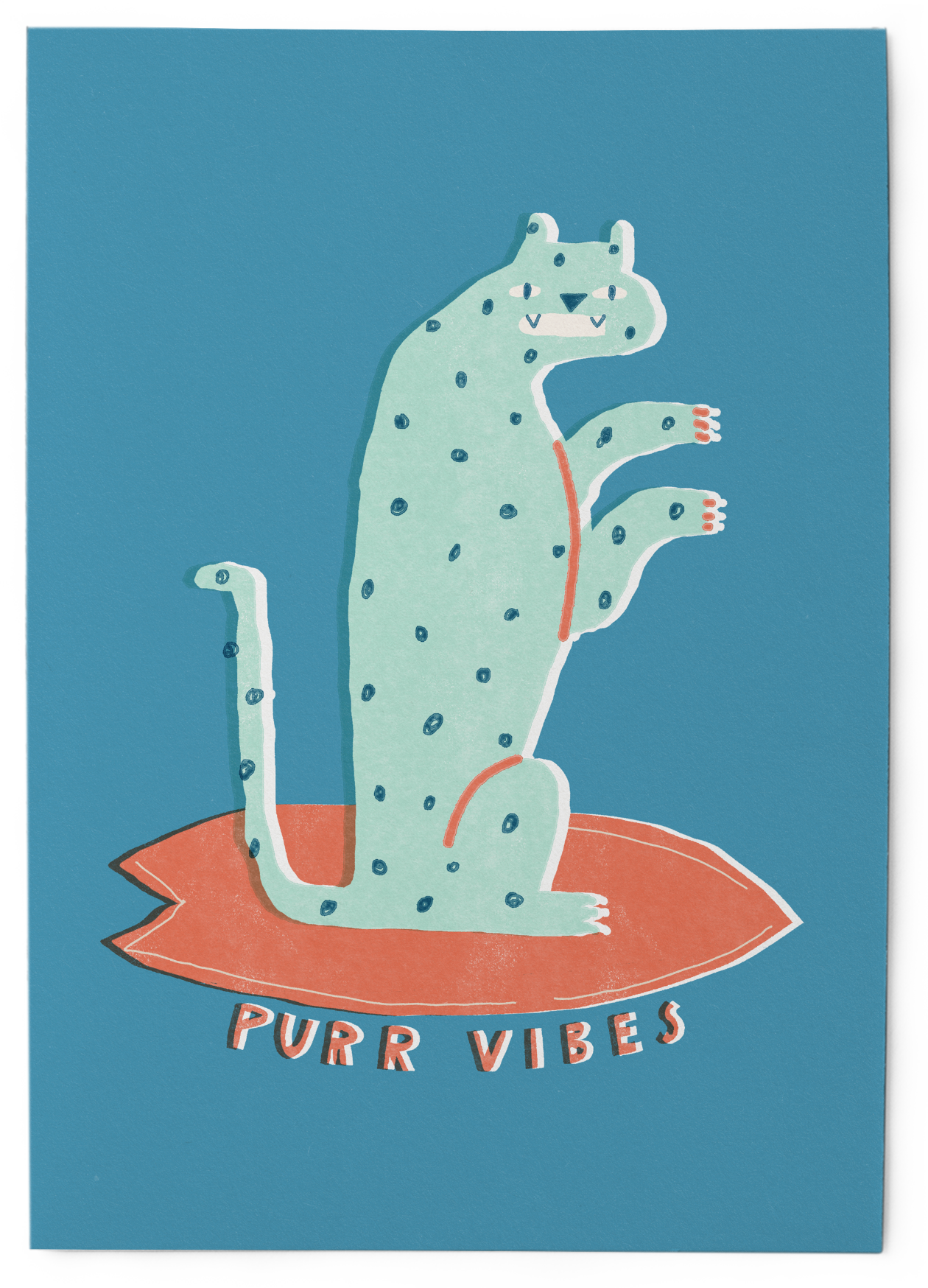 Purrr vibes - Greeting Card