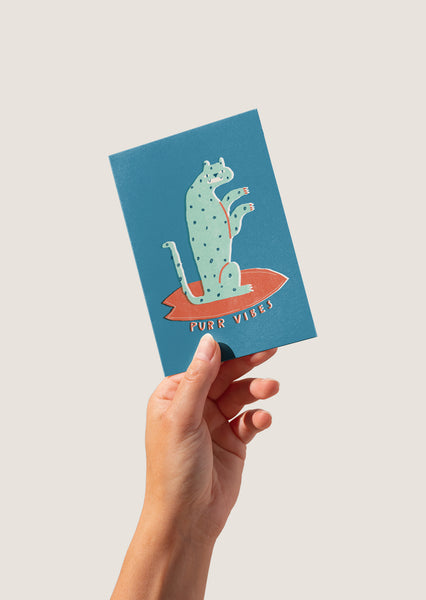 Purrr vibes - Greeting Card