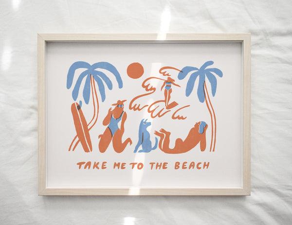Take me to the beach - Art print