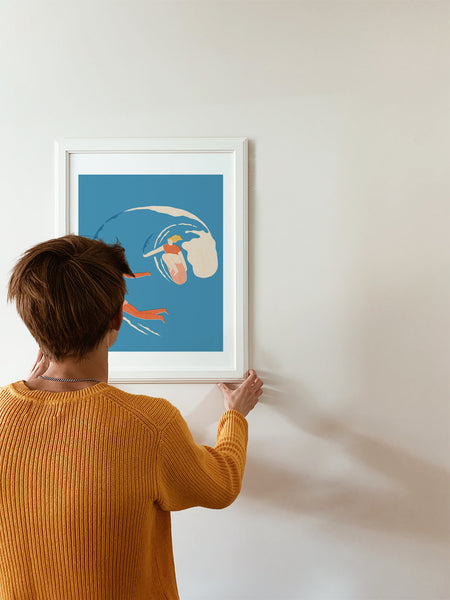 Wave lovers - Art Print